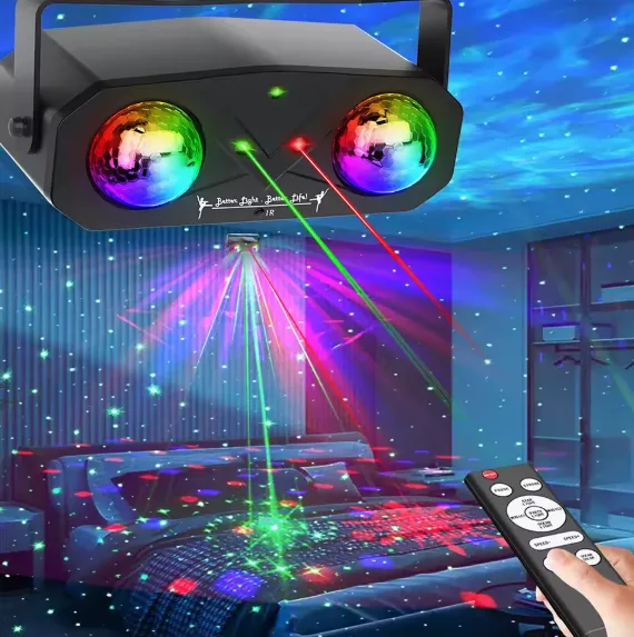 Projecteur Laser LED RGB avec Télécommande — miniature 4