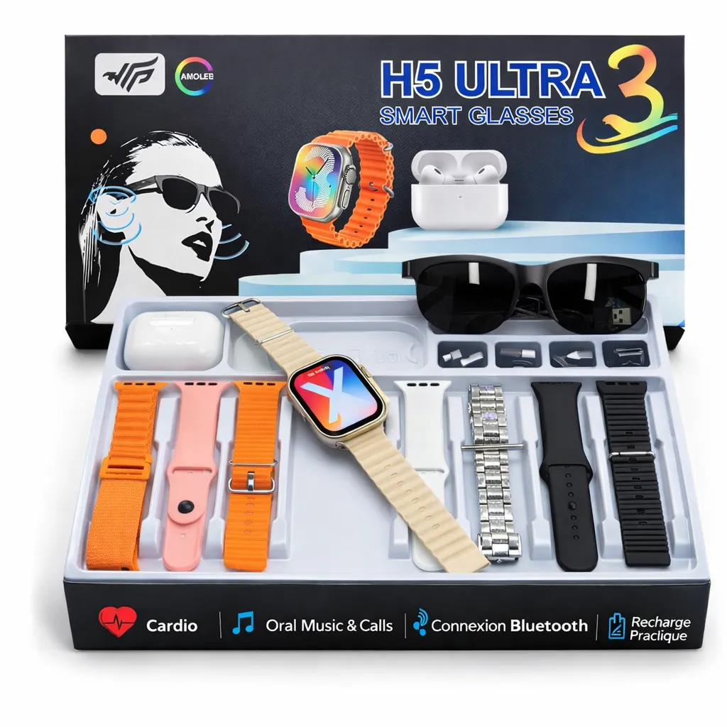 H5 Ultra 3 Smart Glasses – Le Coffret Intelligent 3 en 1 qui Révolutionne Votre Style — miniature 2