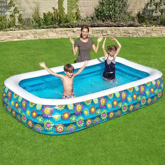 🏖️ Piscine Gonflable Familiale Intime Giant Family Pool + Gonfleur Intelligent - 262 × 175 × 60 cm — miniature 2