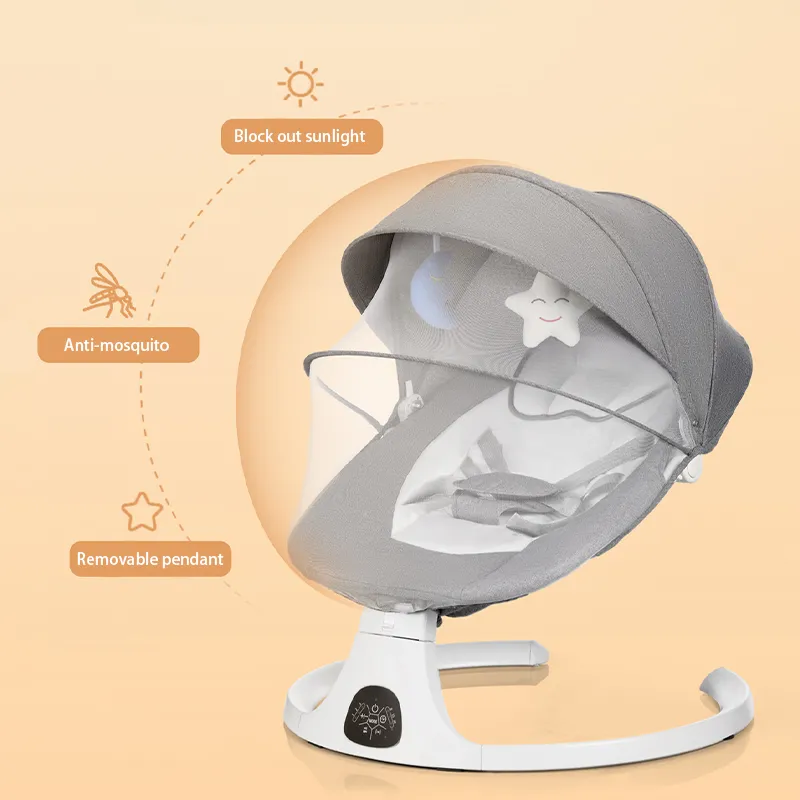 Balançoire Électrique 3-en-1 pour Bébé: Confort, Sécurité et anti-moustique — miniature 5