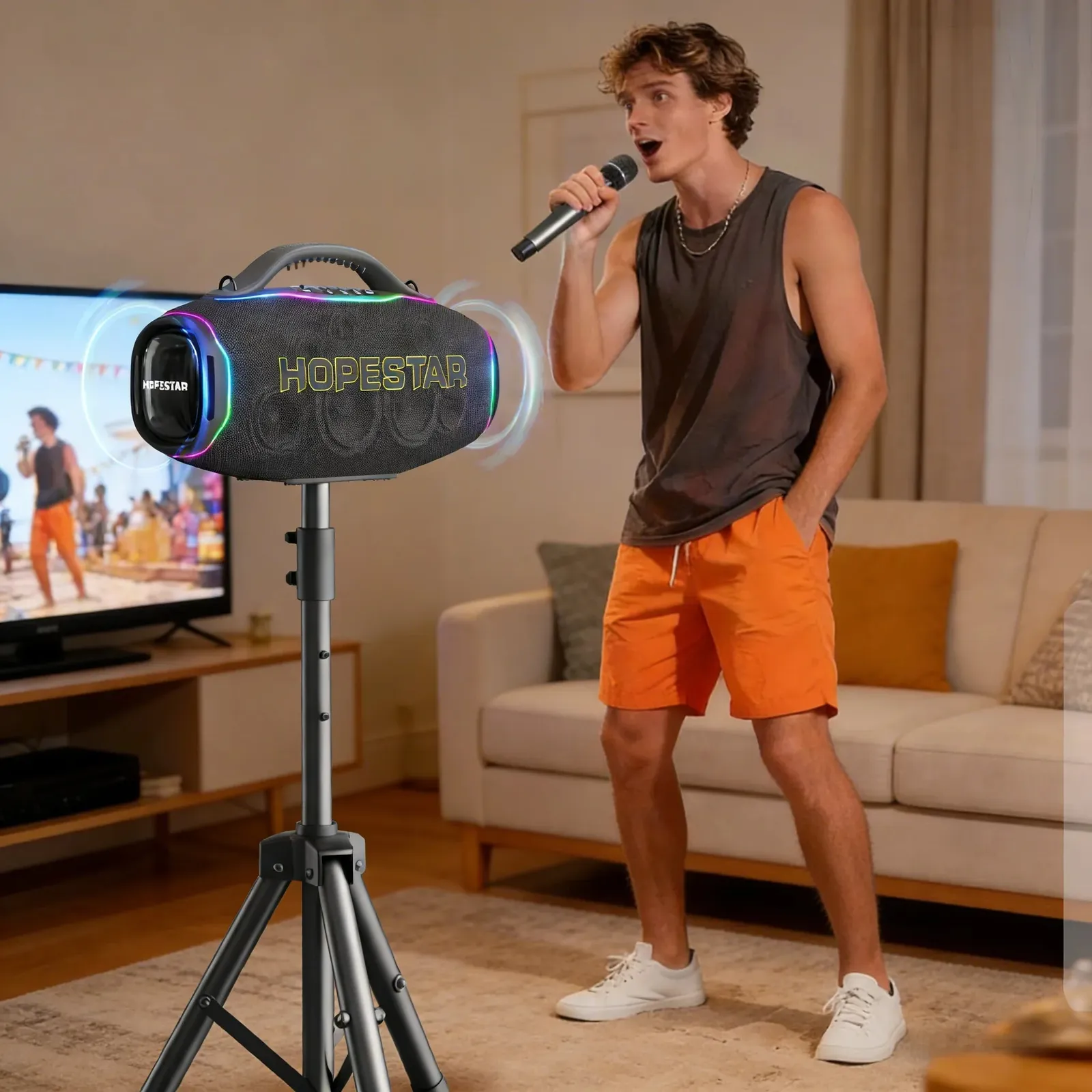 Enceinte Bluetooth HOPESTAR A90 - Puissance Sonore 700W et Karaoké RGB — miniature 6