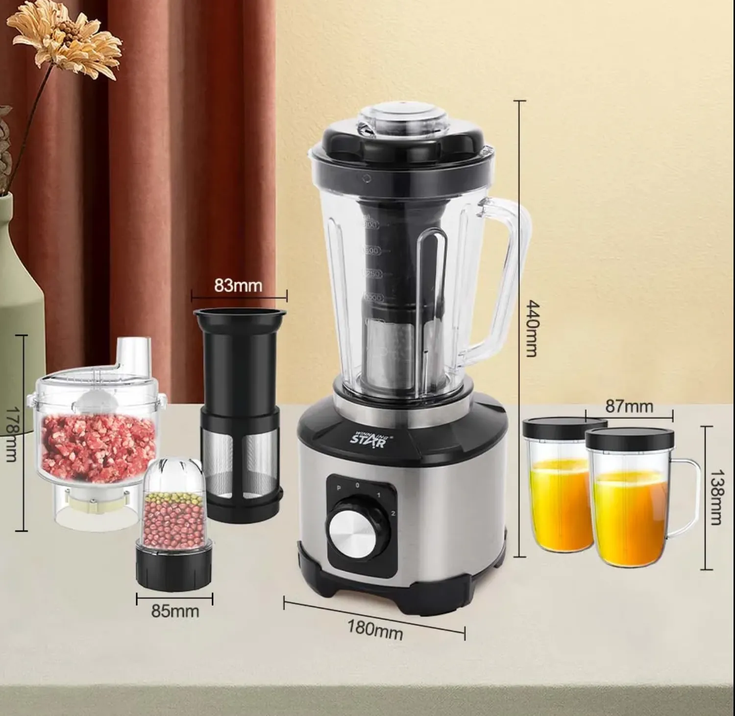 Mixeur Multifonction 6-en-1 Winning Star ST-5960 : Votre Allié Culinaire Ultime — miniature 6