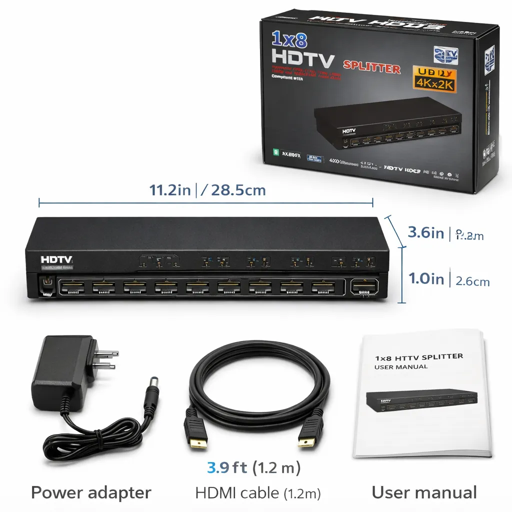 Prolongateur/Splitter HDTV 1X8 IP 200M : Solution de Diffusion Avancée — miniature 9