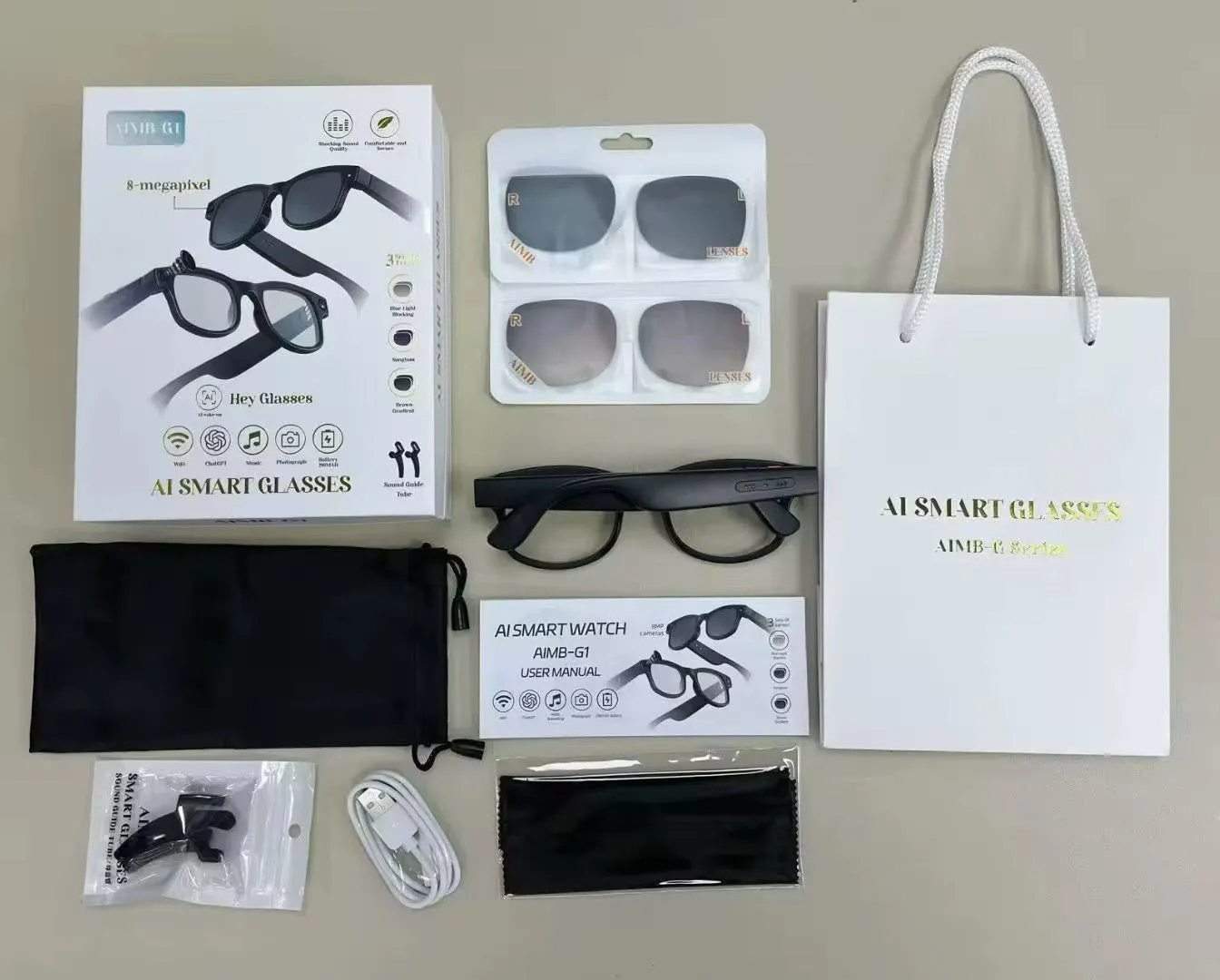 Lunettes Intelligentes AIMB-G1 - L'Intelligence Artificielle au Service de votre Quotidien — miniature 4