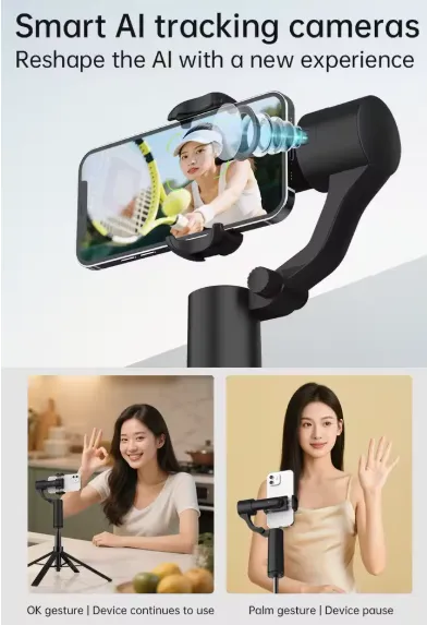 📱 Stabilisateur 3-en-1 – Selfie Stick + Trépied — miniature 2