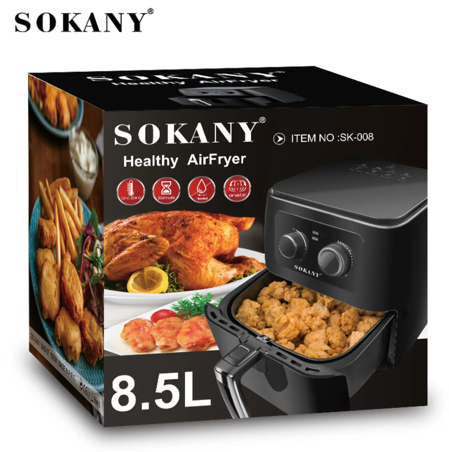 Friteuse à Air Chaud Numérique 4,5L- Cuisine Saine et Facile — miniature 6