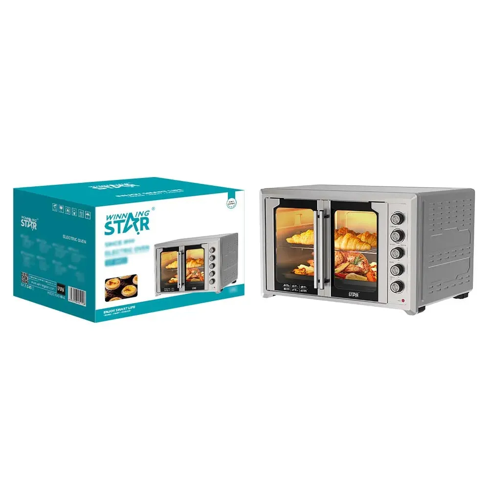 Four à pizza électrique professionnel double porte en verre WINNING STAR – 100L/120L — miniature 2