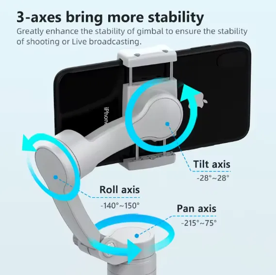 Stabilisateur F5 3-Axes Pliable Gimbal — Filmez comme un professionnel avec votre smartphone — miniature 2
