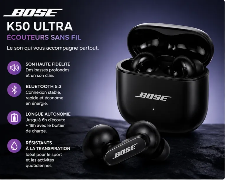 Ecouteurs sans fil Bose K50 Ultra — miniature 3