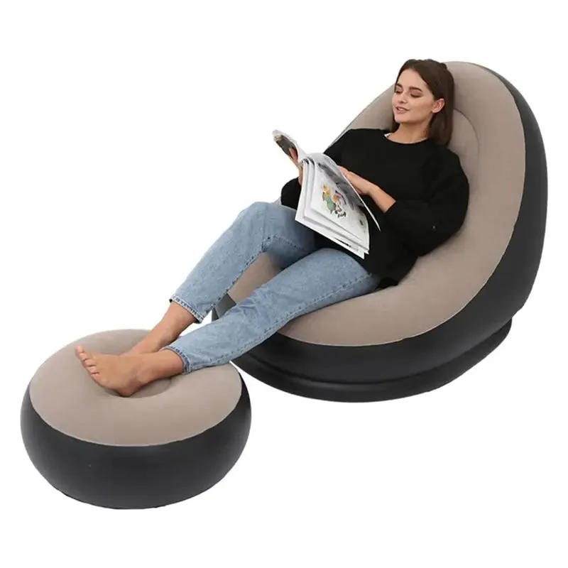 Fauteuil Gonflable Portable Oceanside avec Repose-Pieds — miniature 3