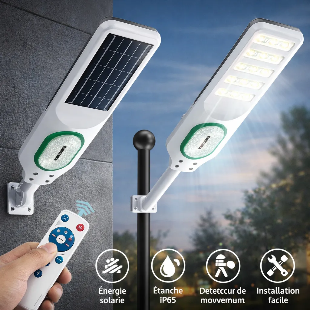 la Lampe Solaire Intelligente 400W: Éclairez Votre Monde — vue 1