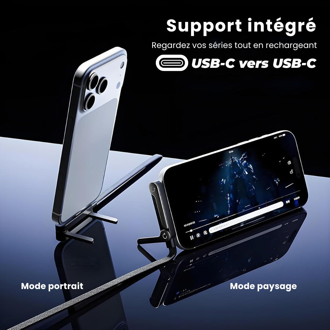 VOLT™ ✨Câble de recharge rapide 240 W + Support de téléphone réglable — miniature 2