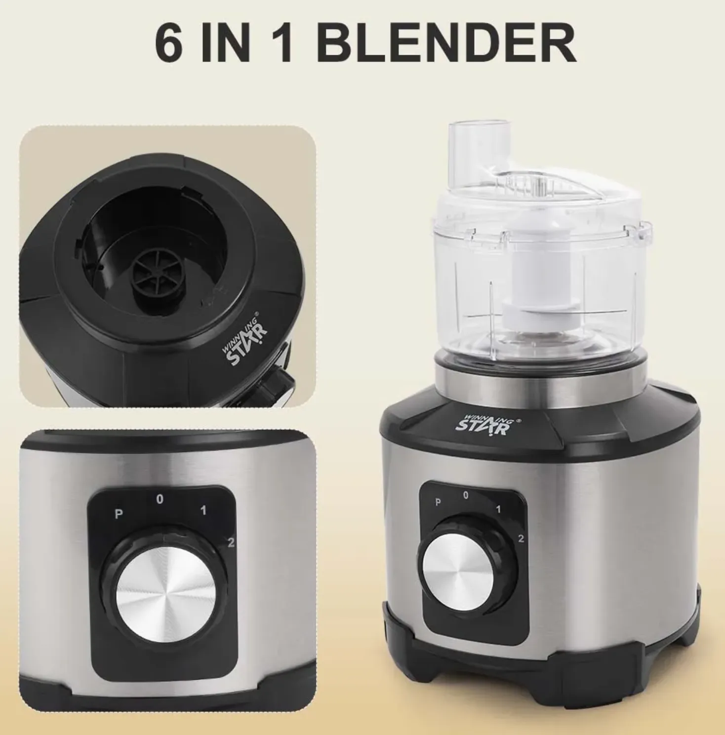 Mixeur Multifonction 6-en-1 Winning Star ST-5960 : Votre Allié Culinaire Ultime — miniature 8
