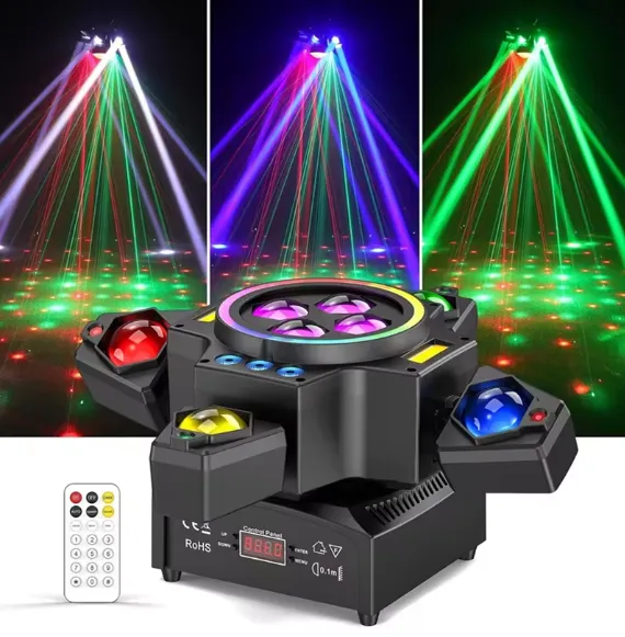 🌈 Projecteur Lumière LED Disco 4-en-1 – Effet Spectaculaire — miniature 2