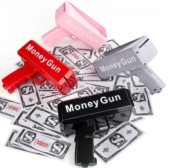 Pistolet à Billets Money Gun Rouge – Effet Show Instantané — miniature 6