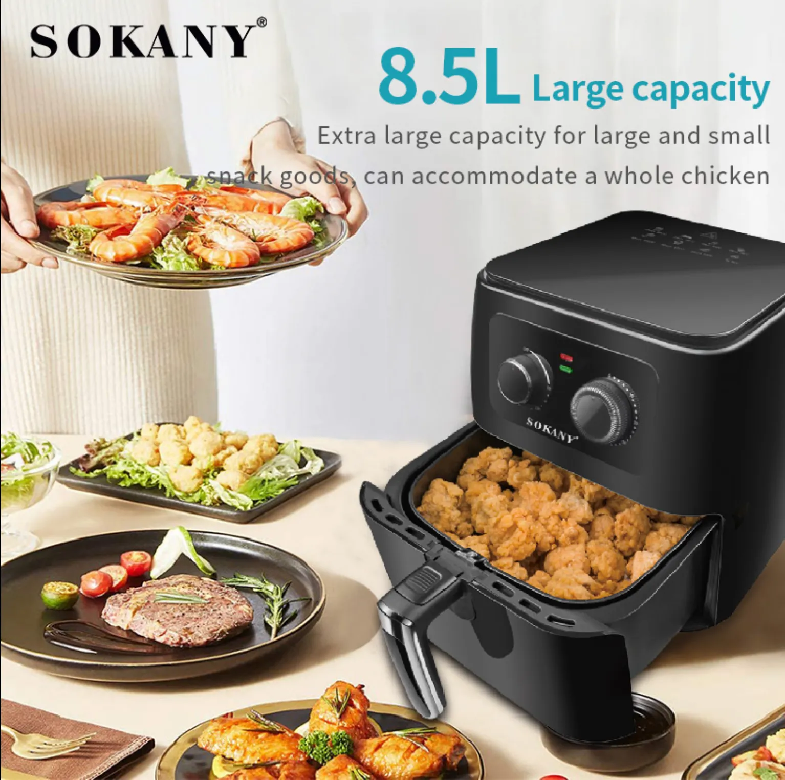 Friteuse à Air Chaud Numérique 4,5L- Cuisine Saine et Facile — miniature 5