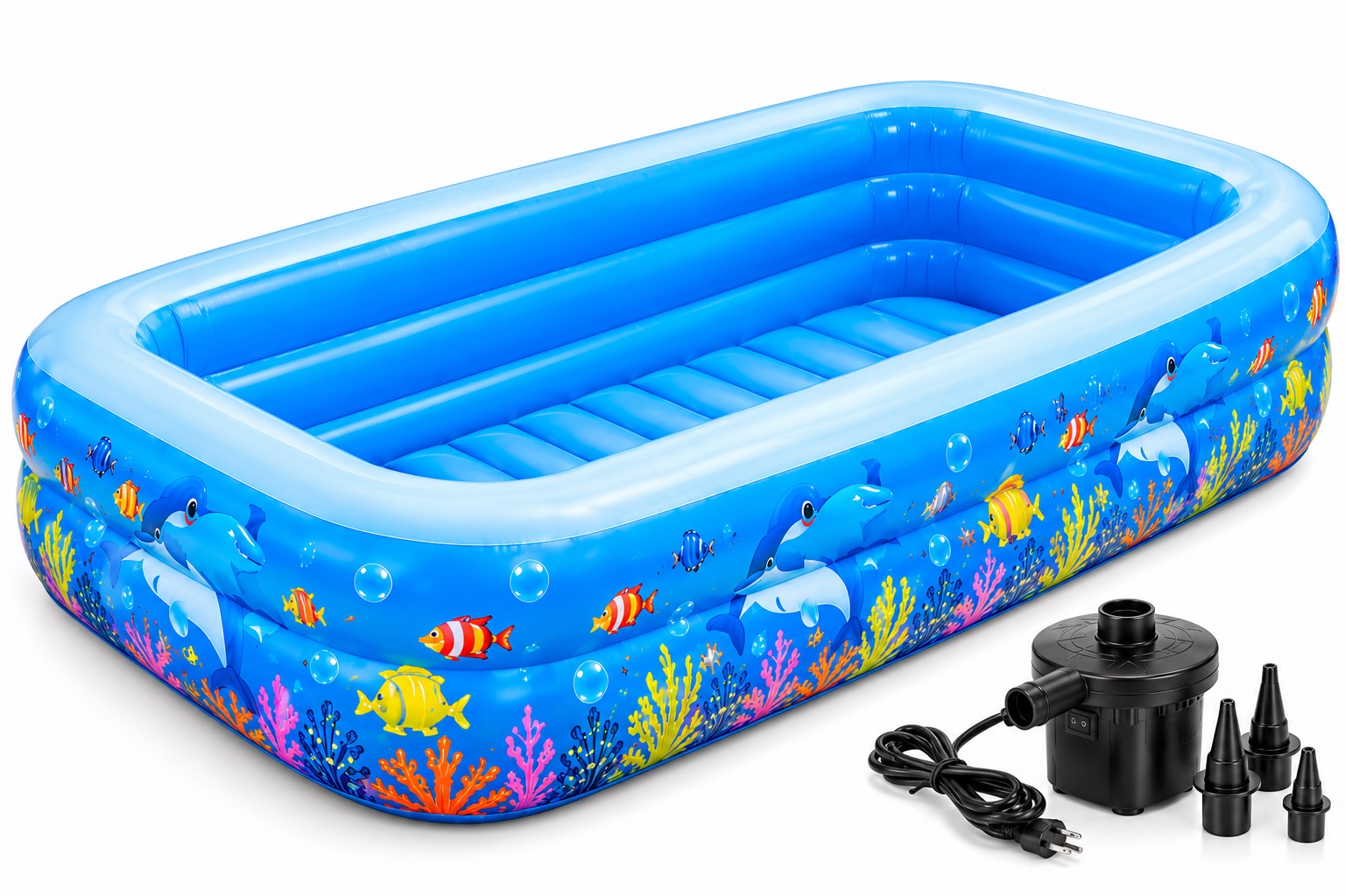 Piscine Gonflable Familiale 305 × 183 × 60 cm avec Pompe Incluse | Intime YT-326 — miniature 2
