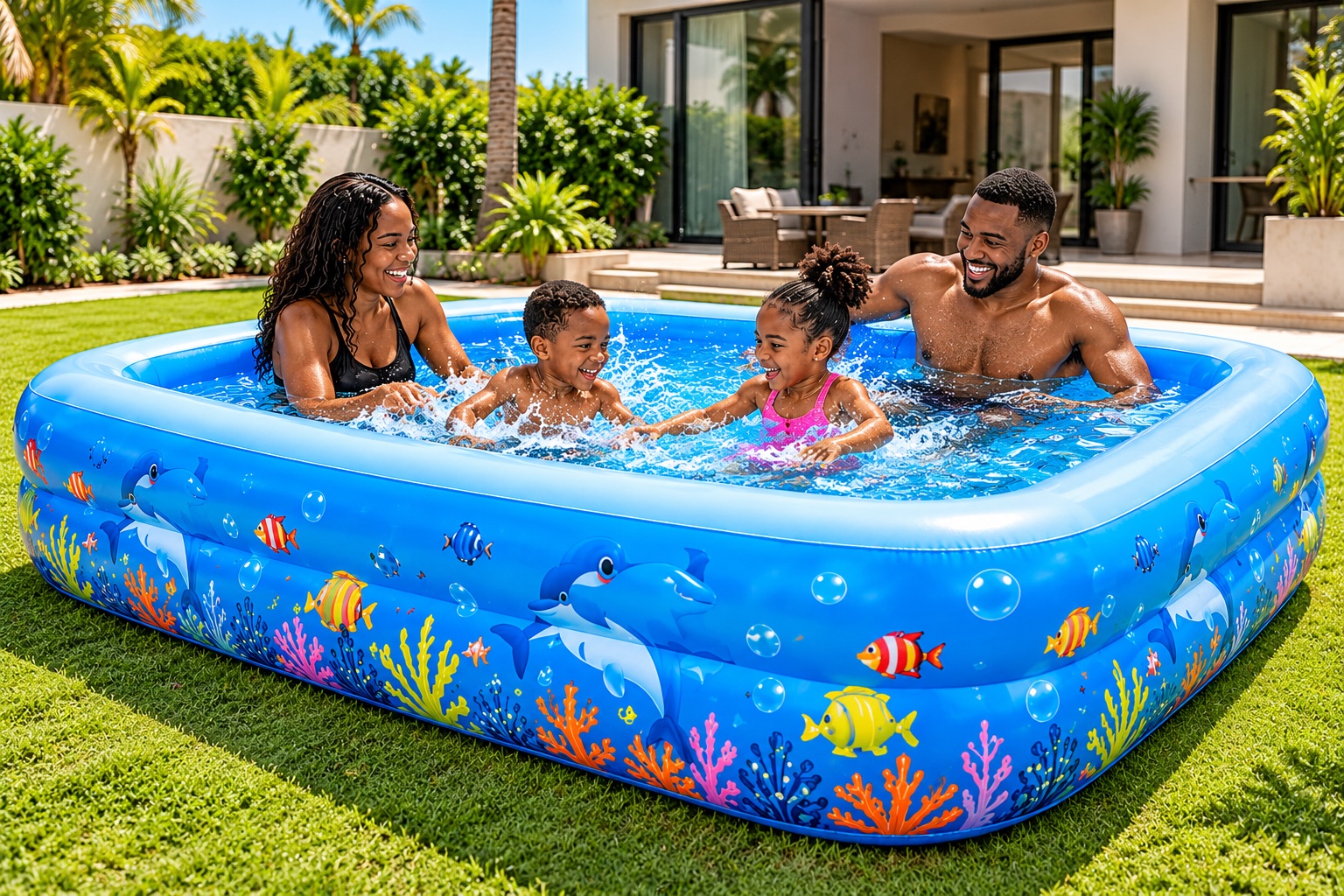 Piscine Gonflable Familiale 305 × 183 × 60 cm avec Pompe Incluse | Intime YT-326 — miniature 3