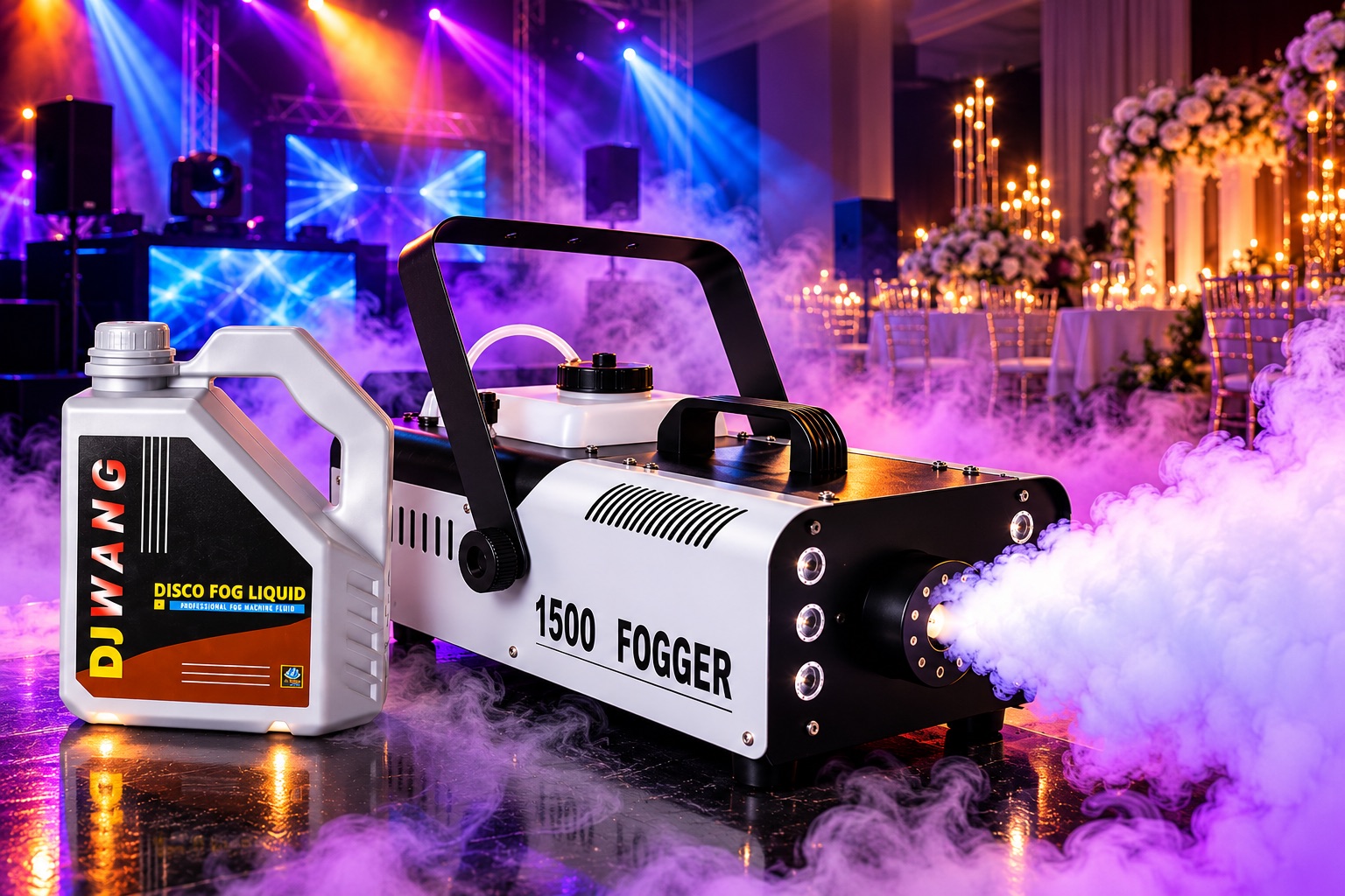 Pack Machine à Fumée 1500W + Liquide DJ WANG – Spécial Événements et Soirées — miniature 2
