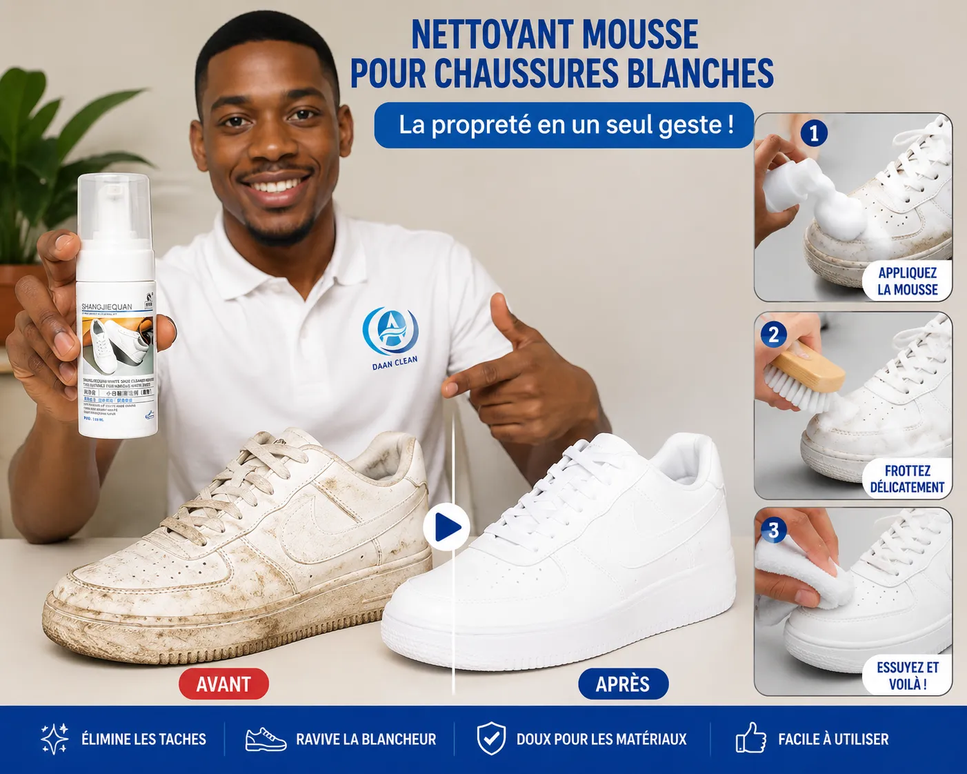 Nettoyant Mousse pour Chaussures Blanches — miniature 2