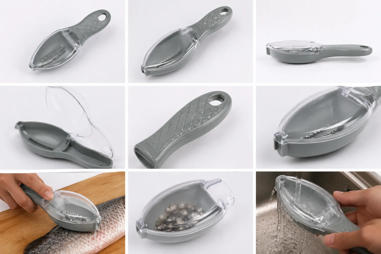 Écailleur à Poisson avec Réservoir – Nettoyez votre poisson sans salir votre cuisine ! 🐟 — miniature 3