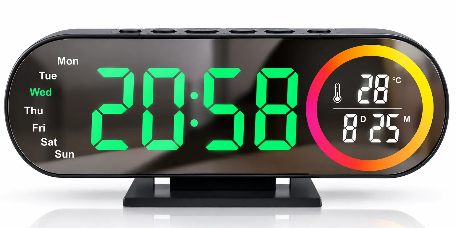⏰ HORLOGE NUMÉRIQUE LED MIROIR GAOSILIO DS-3827LW