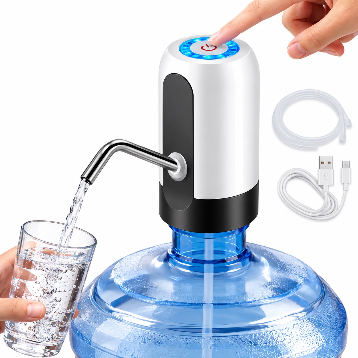 Distributeur Automatique d’Eau Rechargeable USB – Servez-vous en un Clic 💧