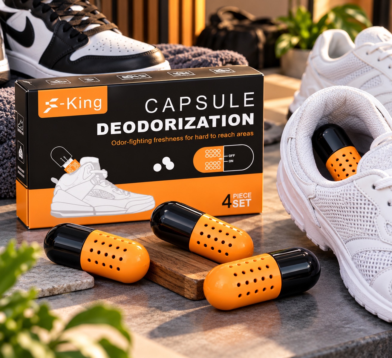 Capsules Désodorisantes pour Chaussures X-King – Anti-Mauvaises Odeurs (Lot de 4 — miniature 2