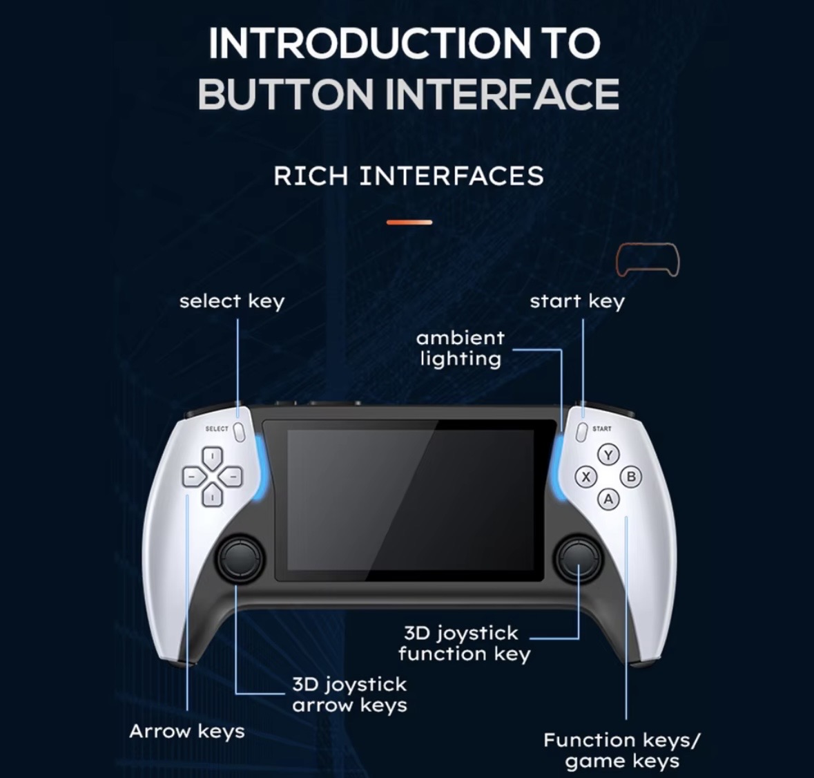 Kidy Game Portal - Console de jeu Rétro portable avec écran IPS HD - 10000 Jeux 3D - Sortie HDMI - Gris — miniature 8