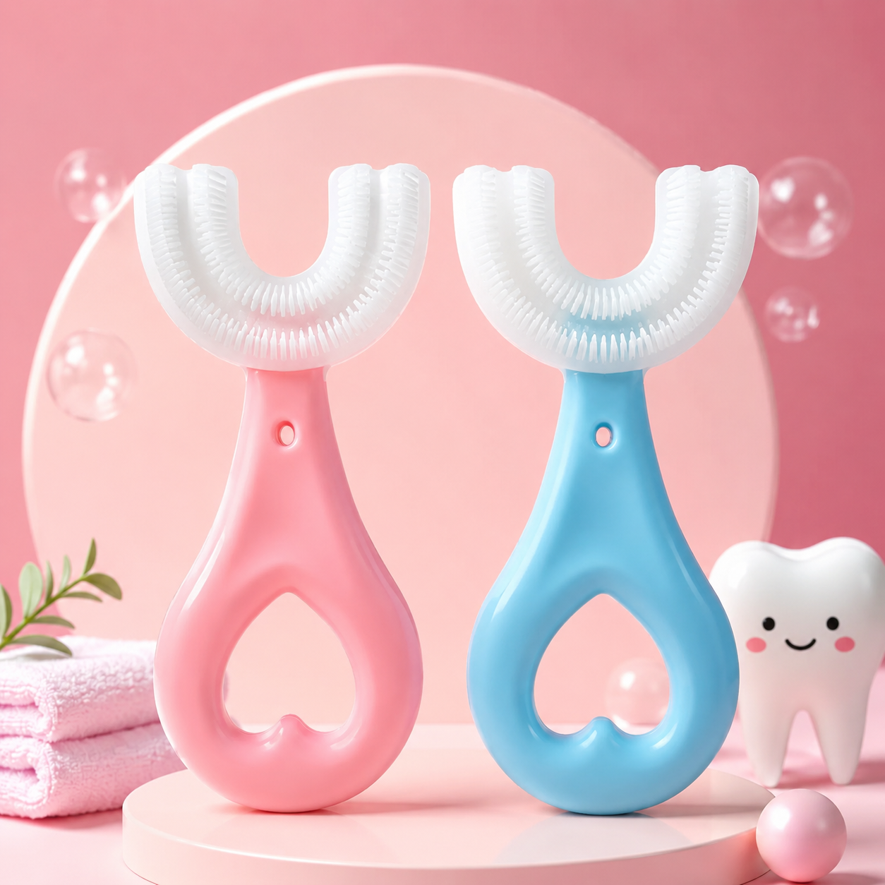 Brosse à Dents U 360° pour Enfants - Pack de 2 brosses + 1 Pâte dentifrice d'Enfants — miniature 2