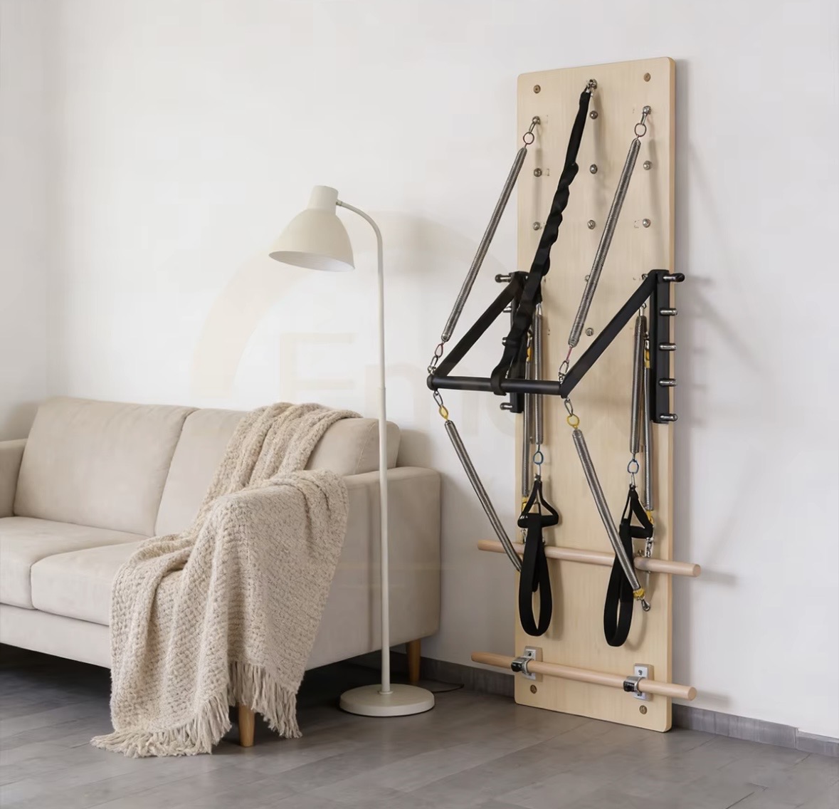 Unité Murale de Pilates en Bois pour Usage Commercial en Studio, Reformer, Springboard, Planche Murale de Pilates — miniature 6